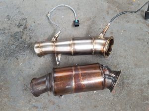 N55 M135i Downpipe decat vs stock