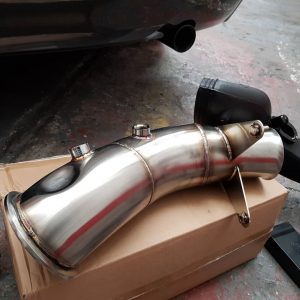 white-m235i-decat-downpipe