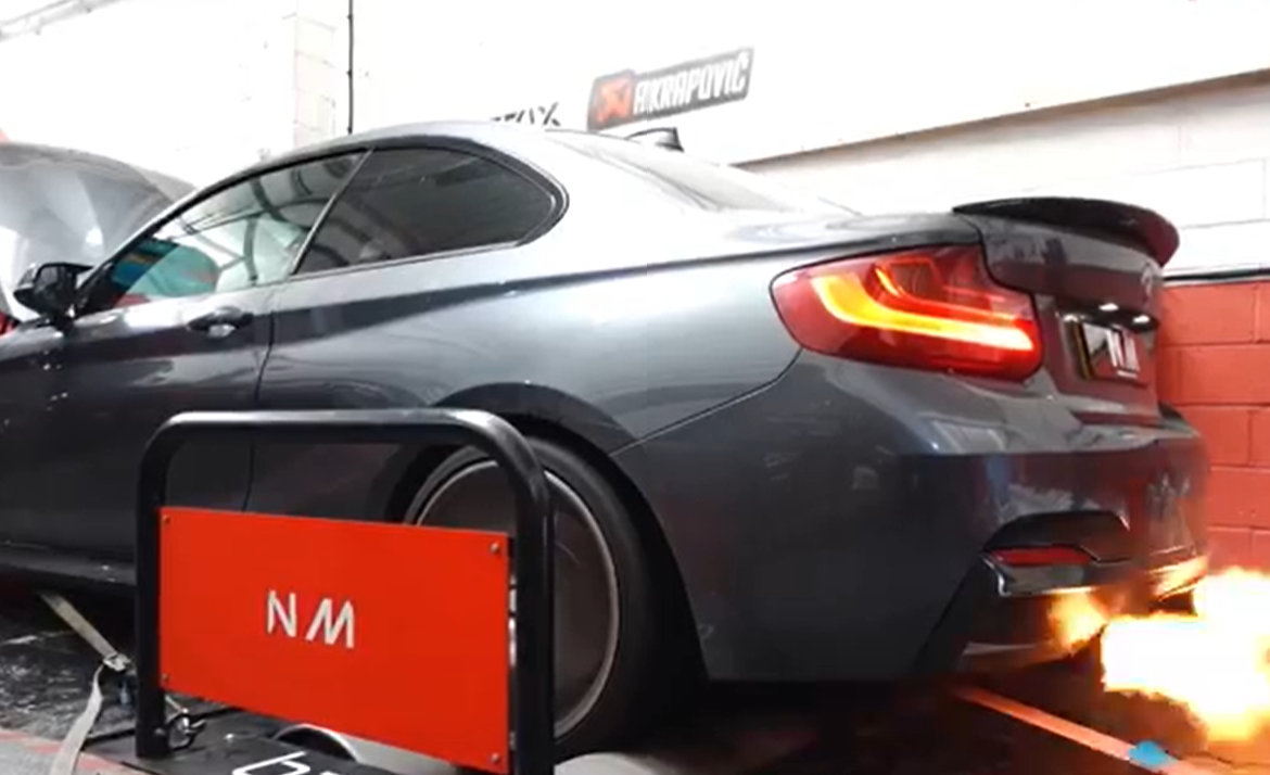 M240i in for custom tuning with just a Hi flow downpipe